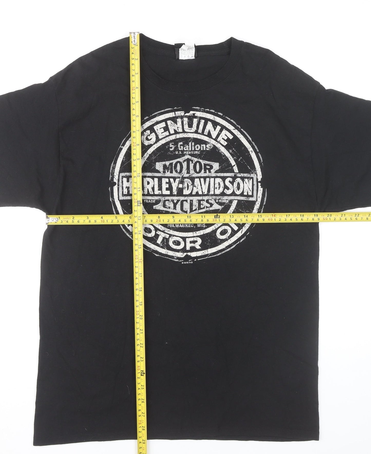 Harley-Davidson Mens Black Large Biker Graphic T-Shirt