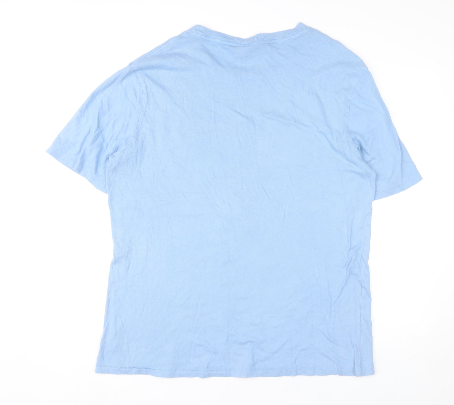 Disney Men's Blue Mickey Mouse Graphic T-Shirt Size L Cotton