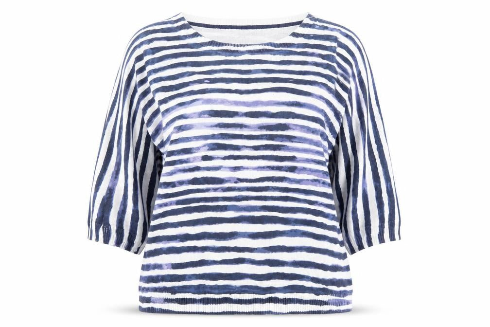 Marks and Spencer Womens Multicoloured Striped Cotton Jumper UK16