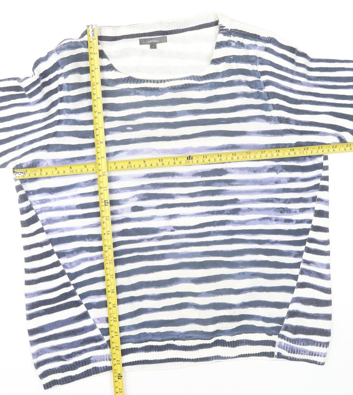 Marks and Spencer Womens Multicoloured Striped Cotton Jumper UK16