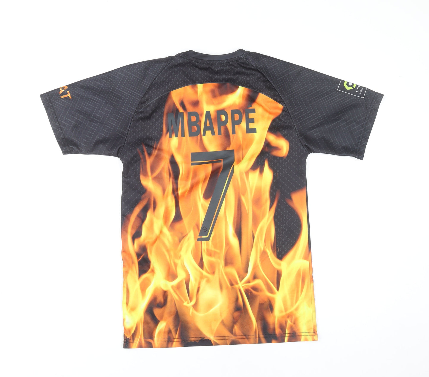 Nike PSG Boys Black Multicoloured Football Jersey T-Shirt Mbappe 16Y