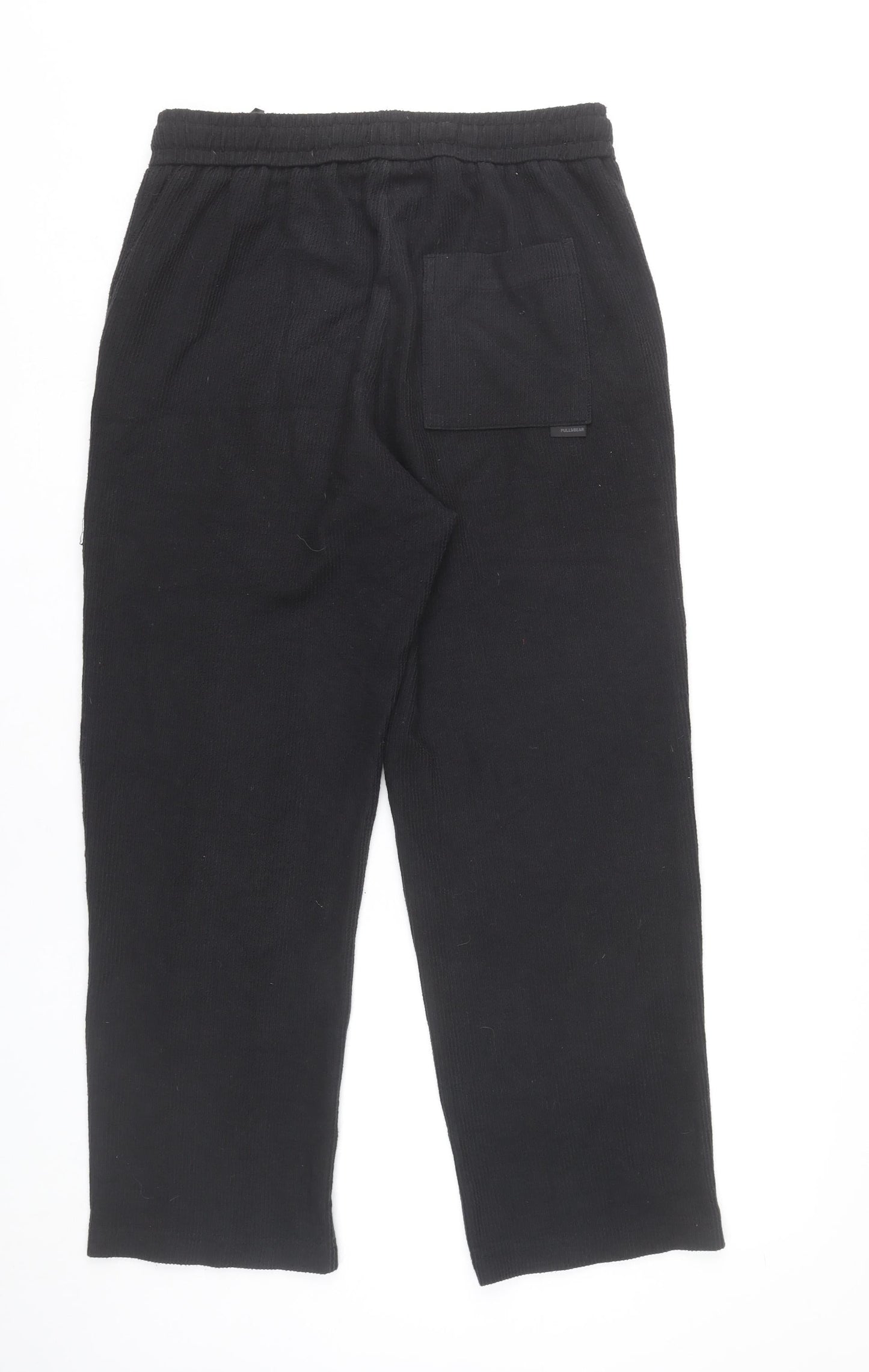 Pull&Bear Women’s Black Sweatpants S Regular Fit Elastic Waist