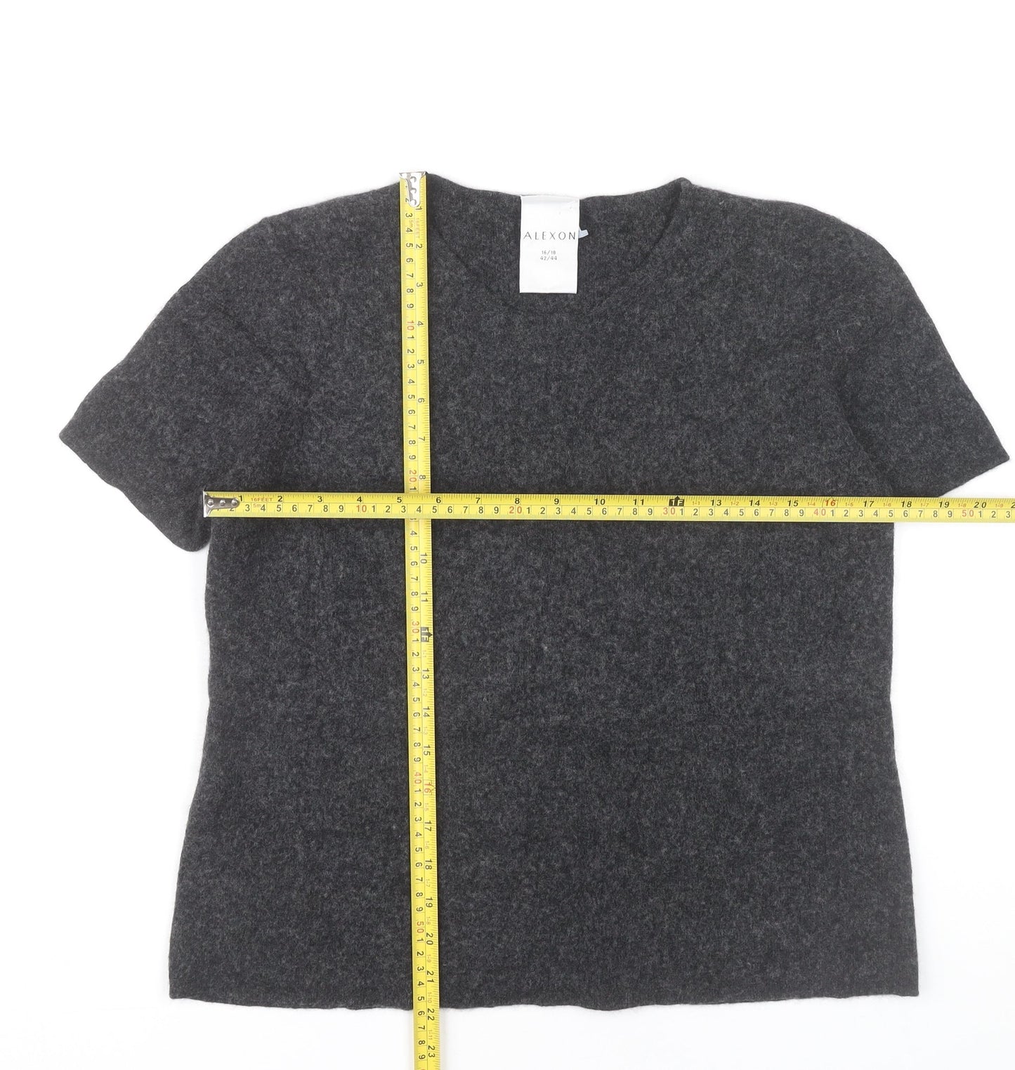 Alexon Women’s Grey Wool Cashmere Blend Pullover Jumper Size 16/18