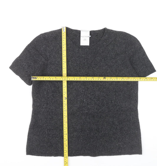 Alexon Women’s Grey Wool Cashmere Blend Pullover Jumper Size 16/18