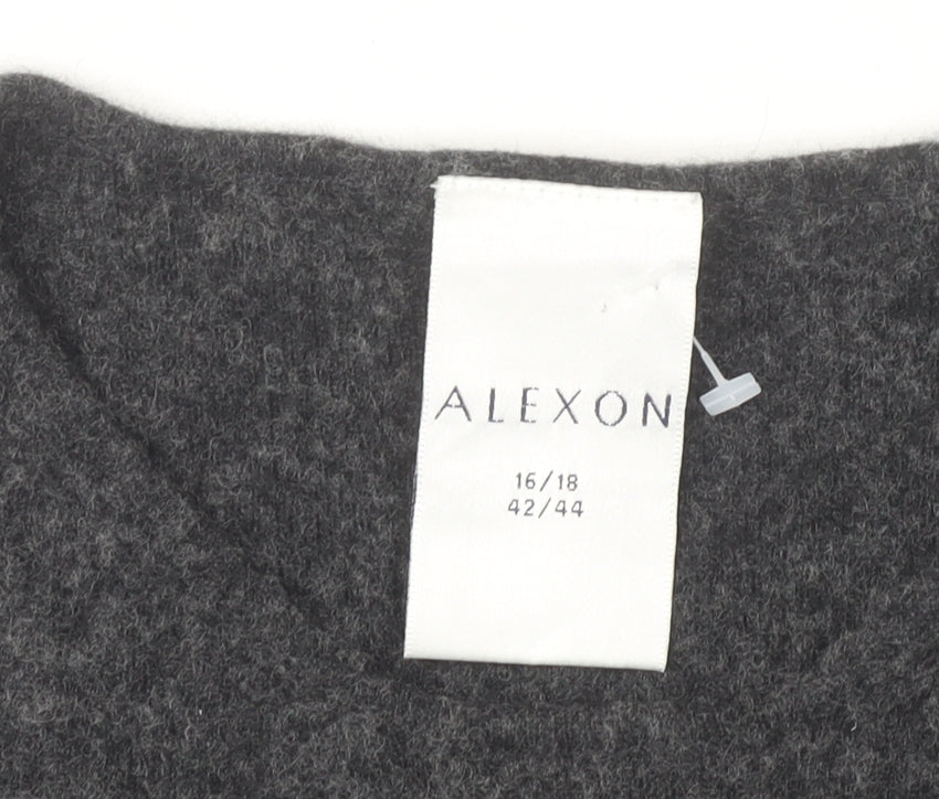 Alexon Women’s Grey Wool Cashmere Blend Pullover Jumper Size 16/18