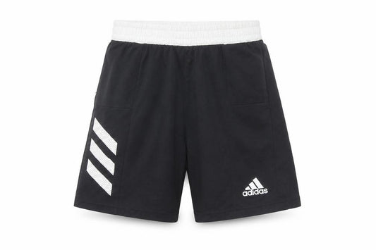 Adidas Boys Black 11-12 Years Athletic Sports Shorts Breathable Pockets