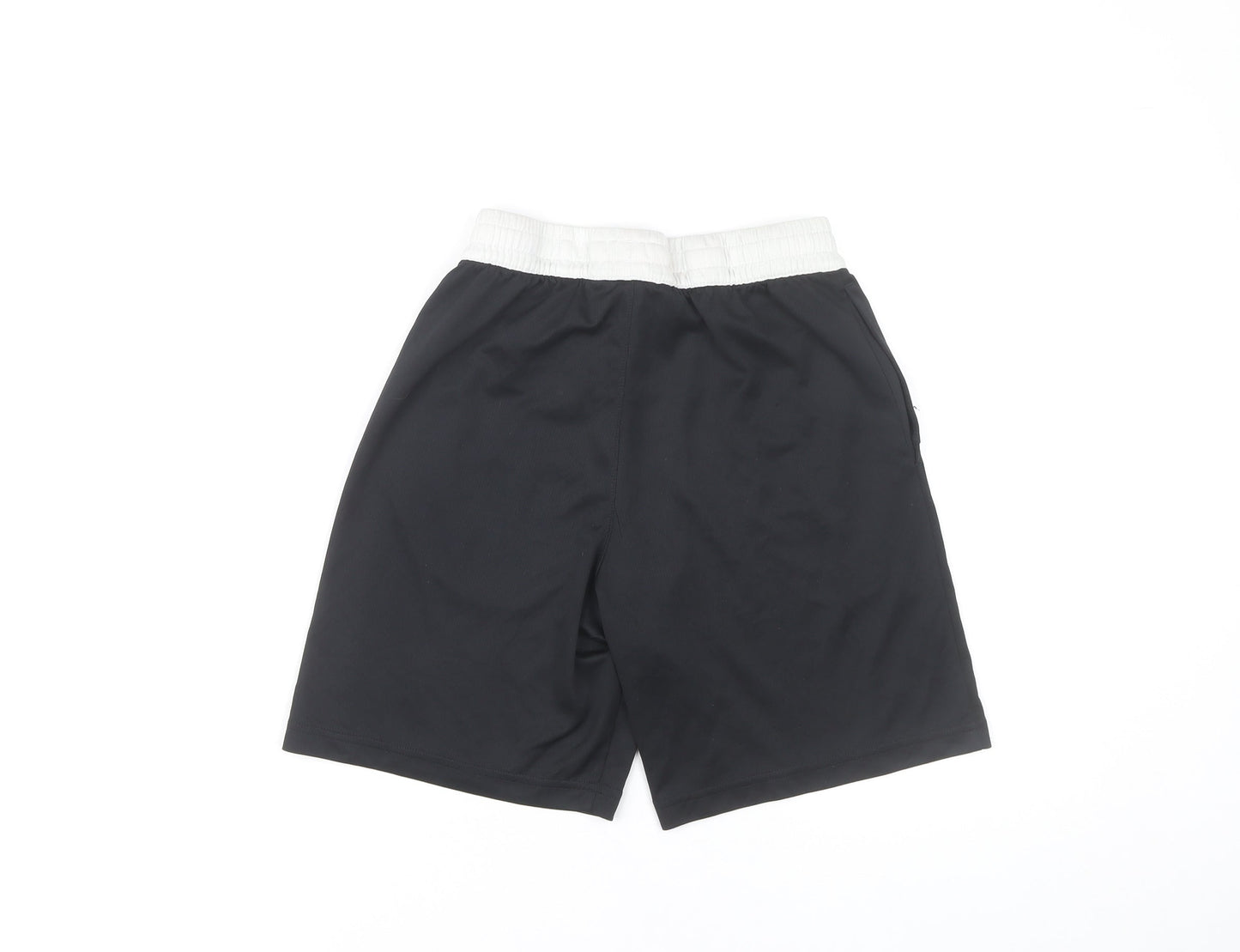 Adidas Boys Black 11-12 Years Athletic Sports Shorts Breathable Pockets