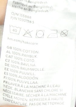 H&M Boys Purple Cotton Shorts 7 Years Regular Fit Elastic Waist