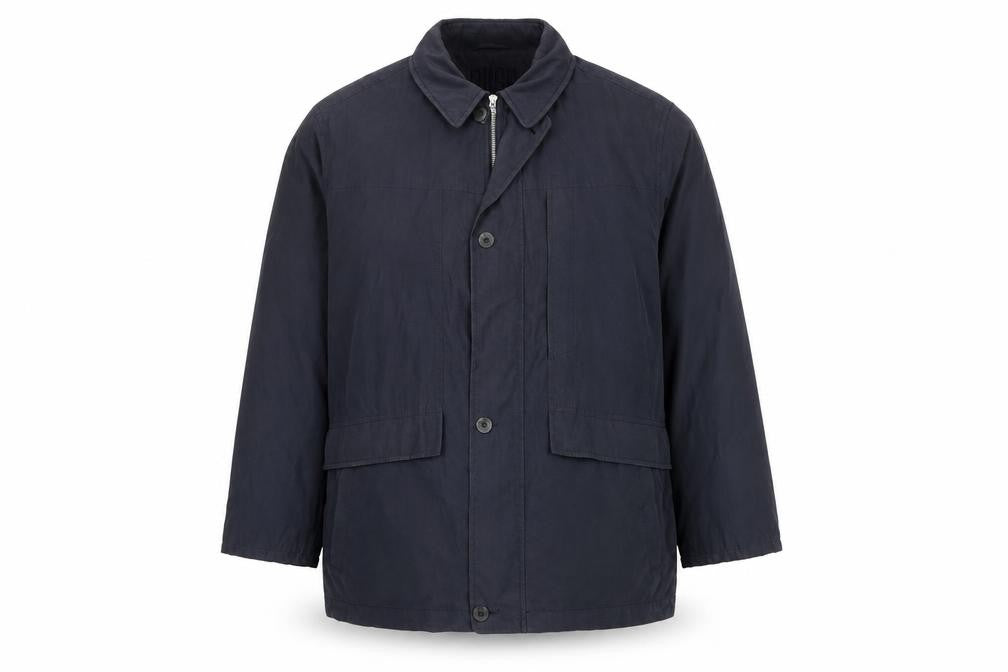 Bush Womens Blue Mid-Length Polyester Jacket Size 44