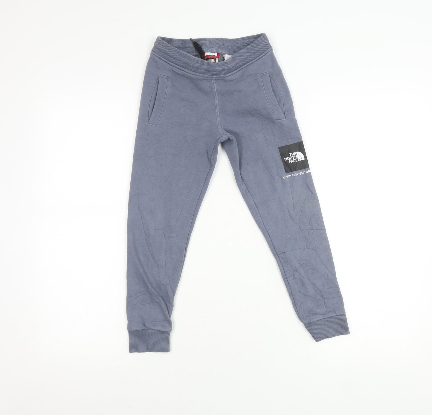 The North Face Boys Blue XS Jogger Sweatpants Tapered Fleece