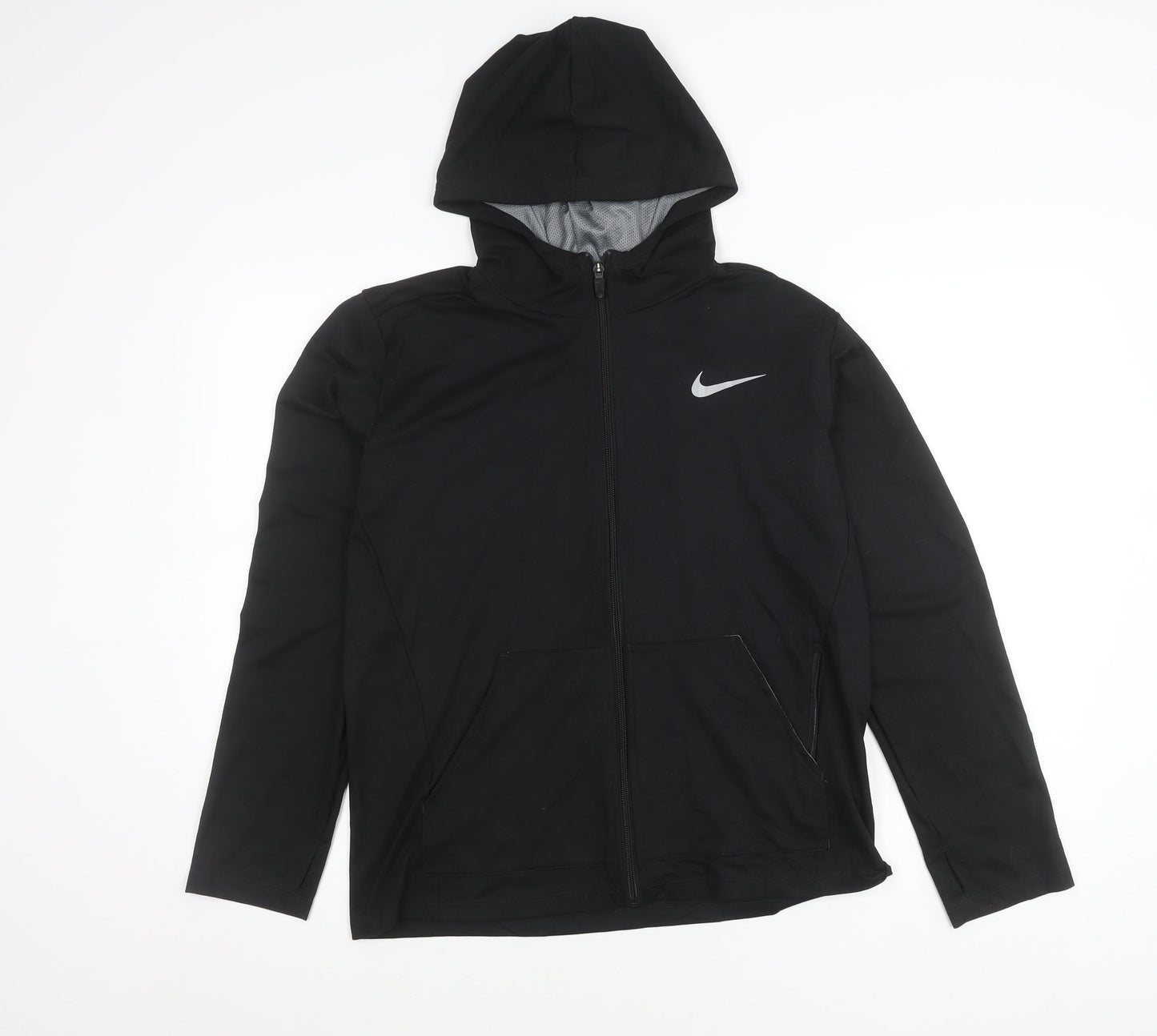 Nike Boys Black XL Dri-FIT Full Zip Hoodie Sweatshirt Activewear
