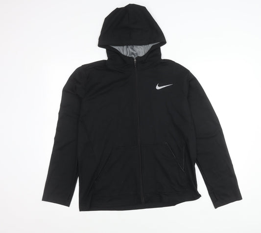 Nike Boys Black XL Dri-FIT Full Zip Hoodie Sweatshirt Activewear