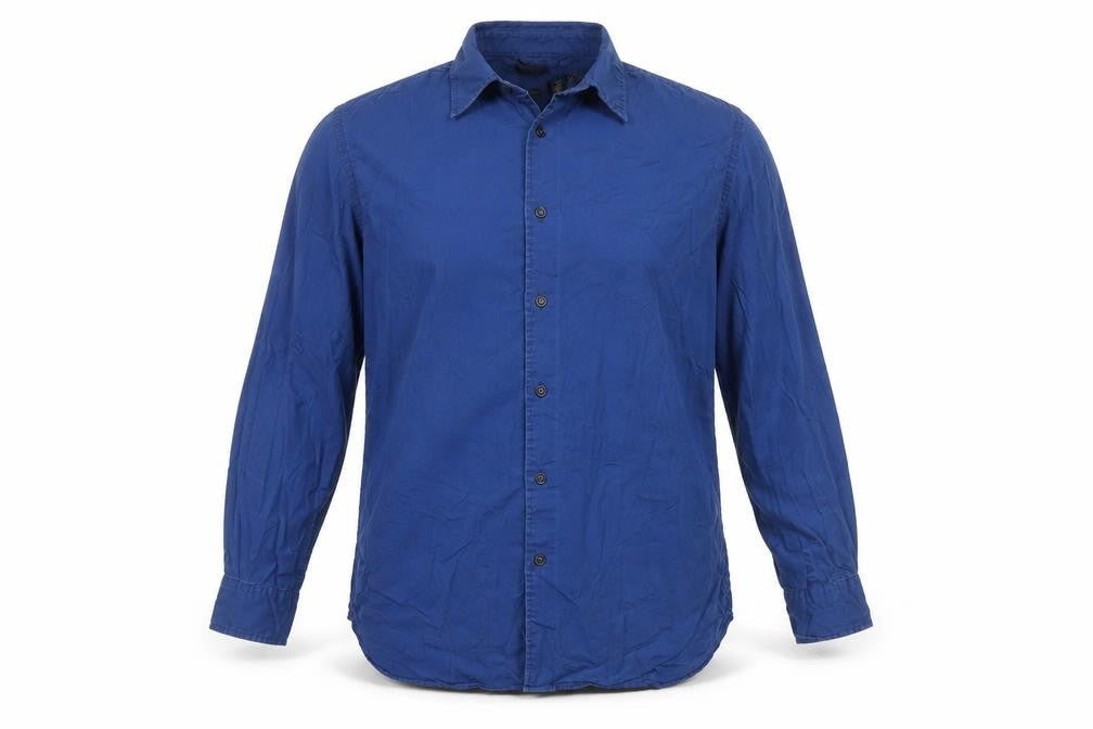 GAP Men’s Blue Cotton Blend Long Sleeve Button-Up Shirt Size M