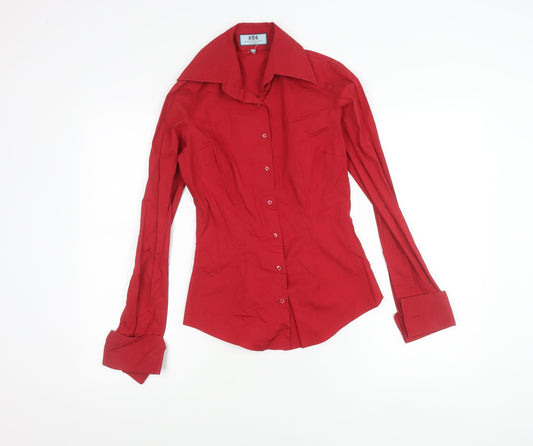 Hawes & Curtis Women’s Red Fitted Button-Up Shirt Size 6