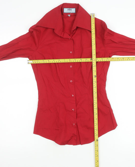 Hawes & Curtis Women’s Red Fitted Button-Up Shirt Size 6