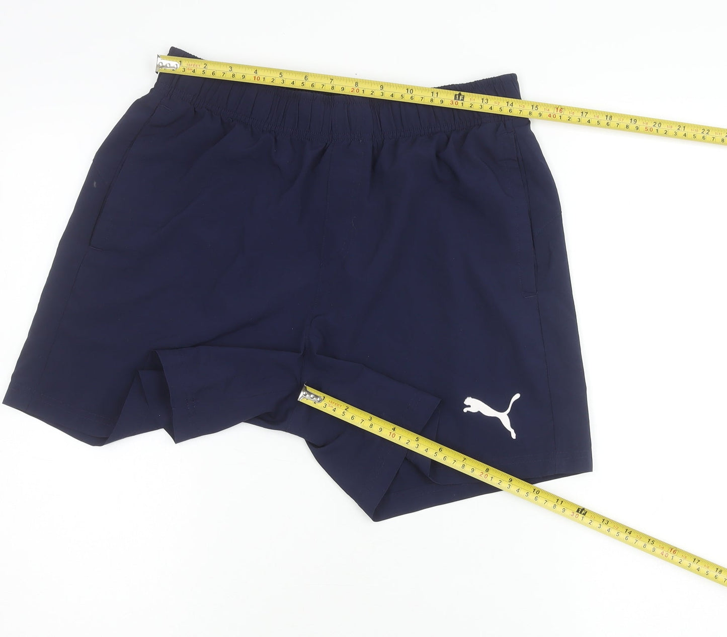 Puma Unisex Blue M Athletic Training Shorts with Pockets