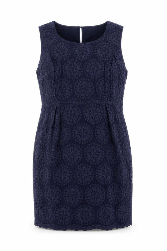 Boden Women’s Blue Sleeveless Floral Sheath Dress Size 10