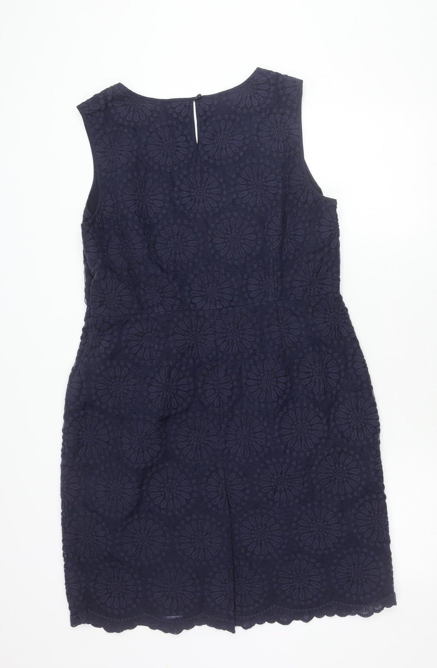 Boden Women’s Blue Sleeveless Floral Sheath Dress Size 10