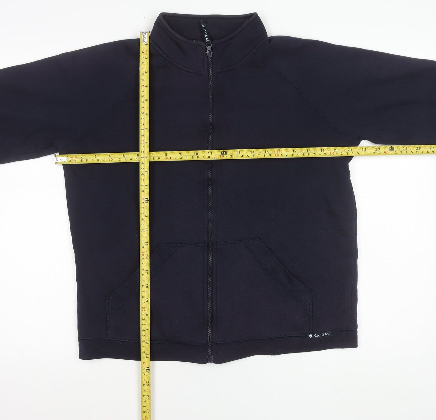 Berkertex Teens Blue Fleece Zip Jacket Size 14 Casual Full Zip