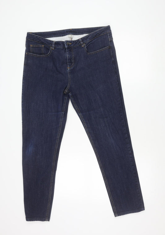 Hobbs Women Blue Size 16 Slim Fit Mid Rise Skinny Jeans