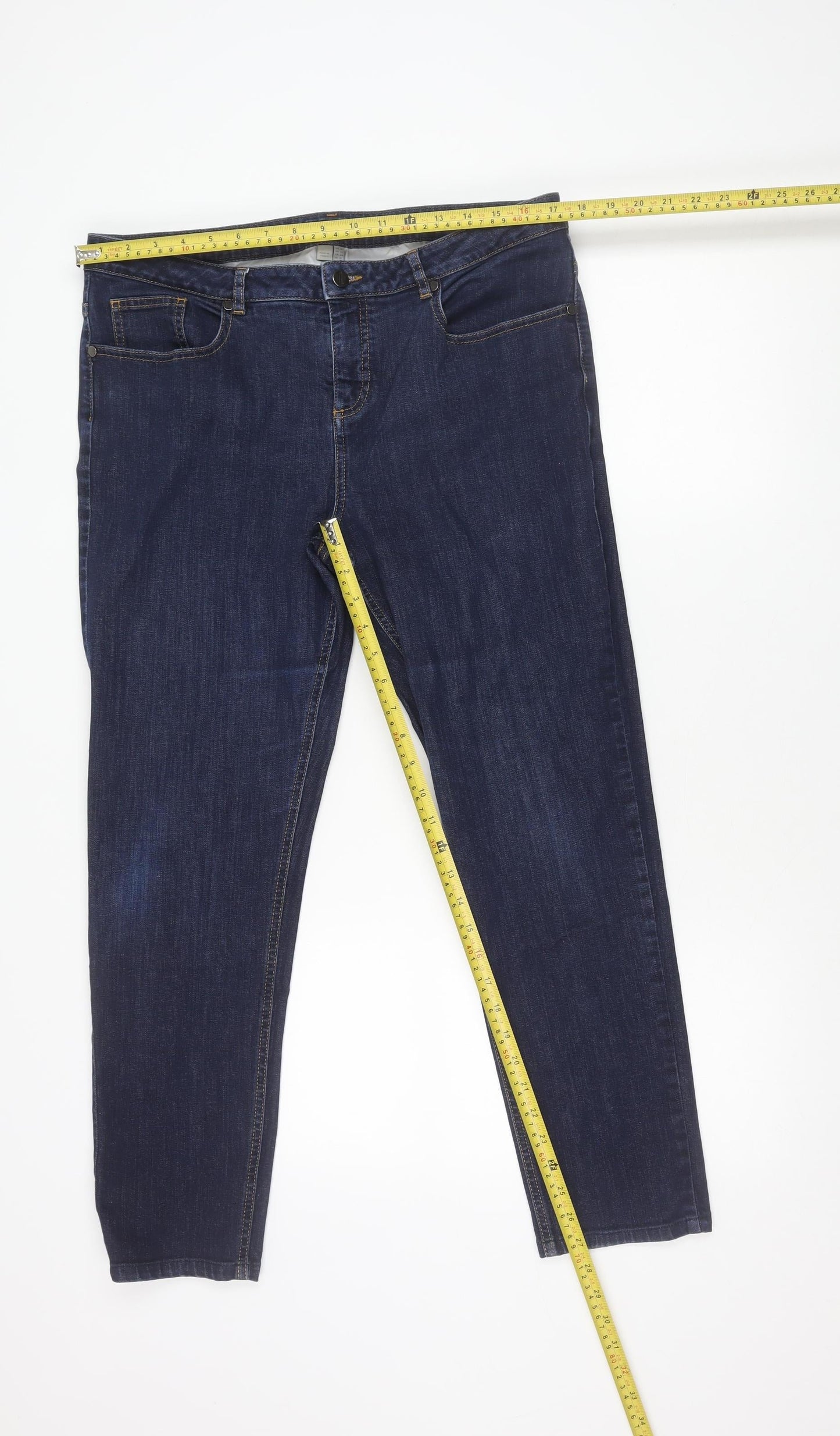 Hobbs Women Blue Size 16 Slim Fit Mid Rise Skinny Jeans