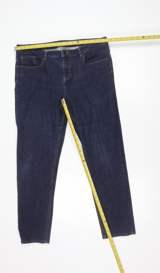 Hobbs Women Blue Size 16 Slim Fit Mid Rise Skinny Jeans