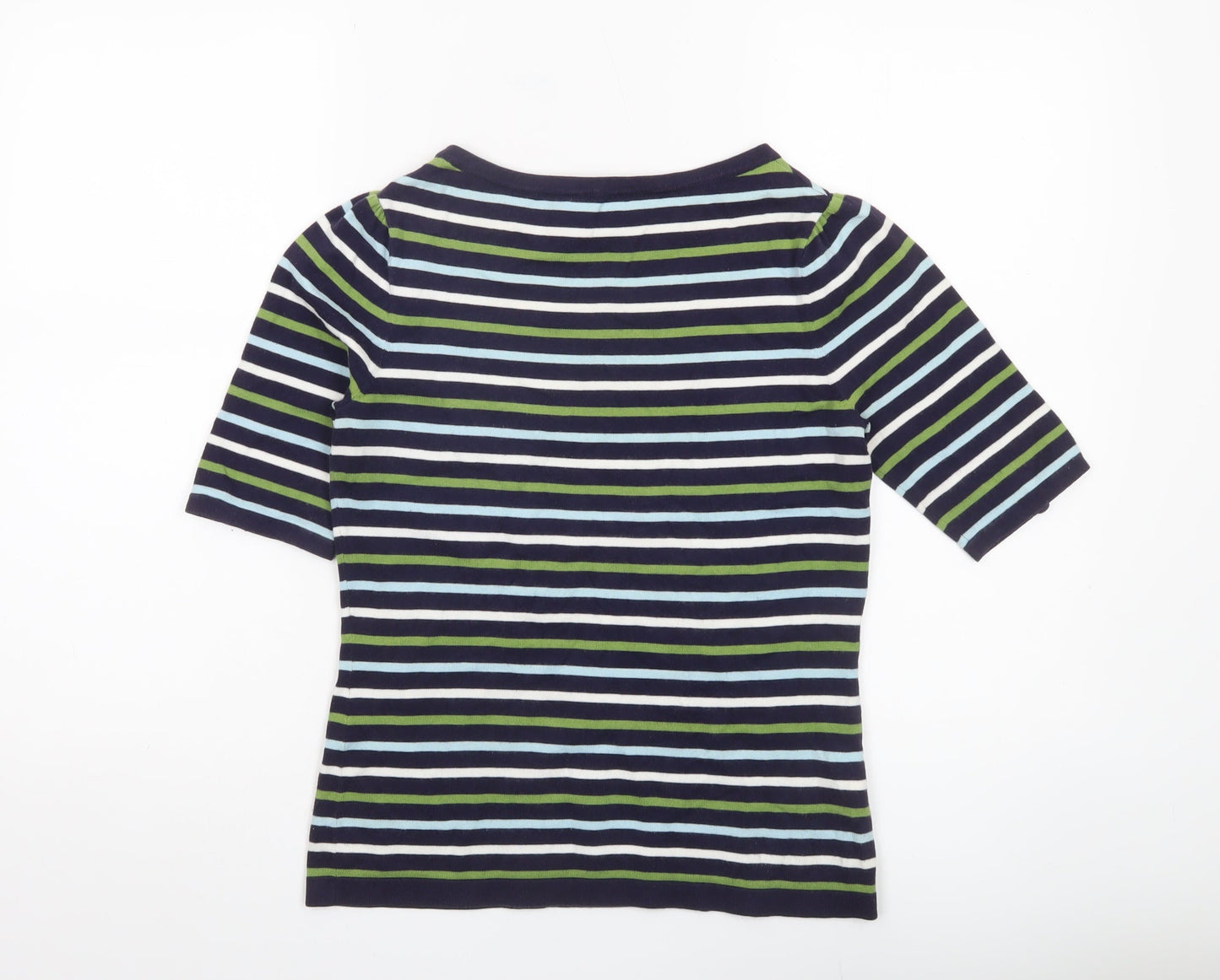 Laura Ashley Womens Multicoloured Striped Boat Neck Jumper UK10