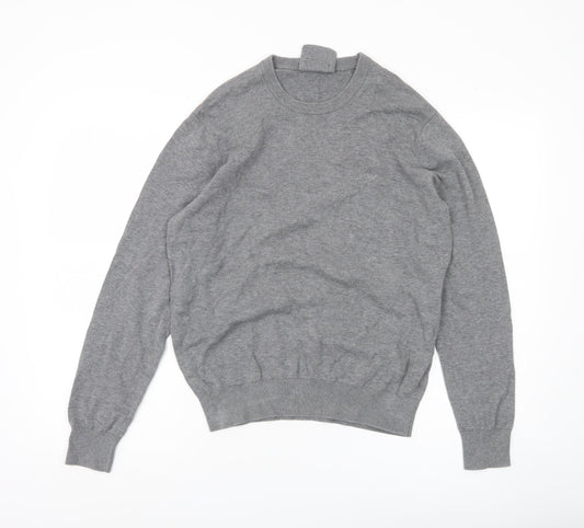 Armani Jeans Mens Grey Cotton Crew Neck Jumper Size M