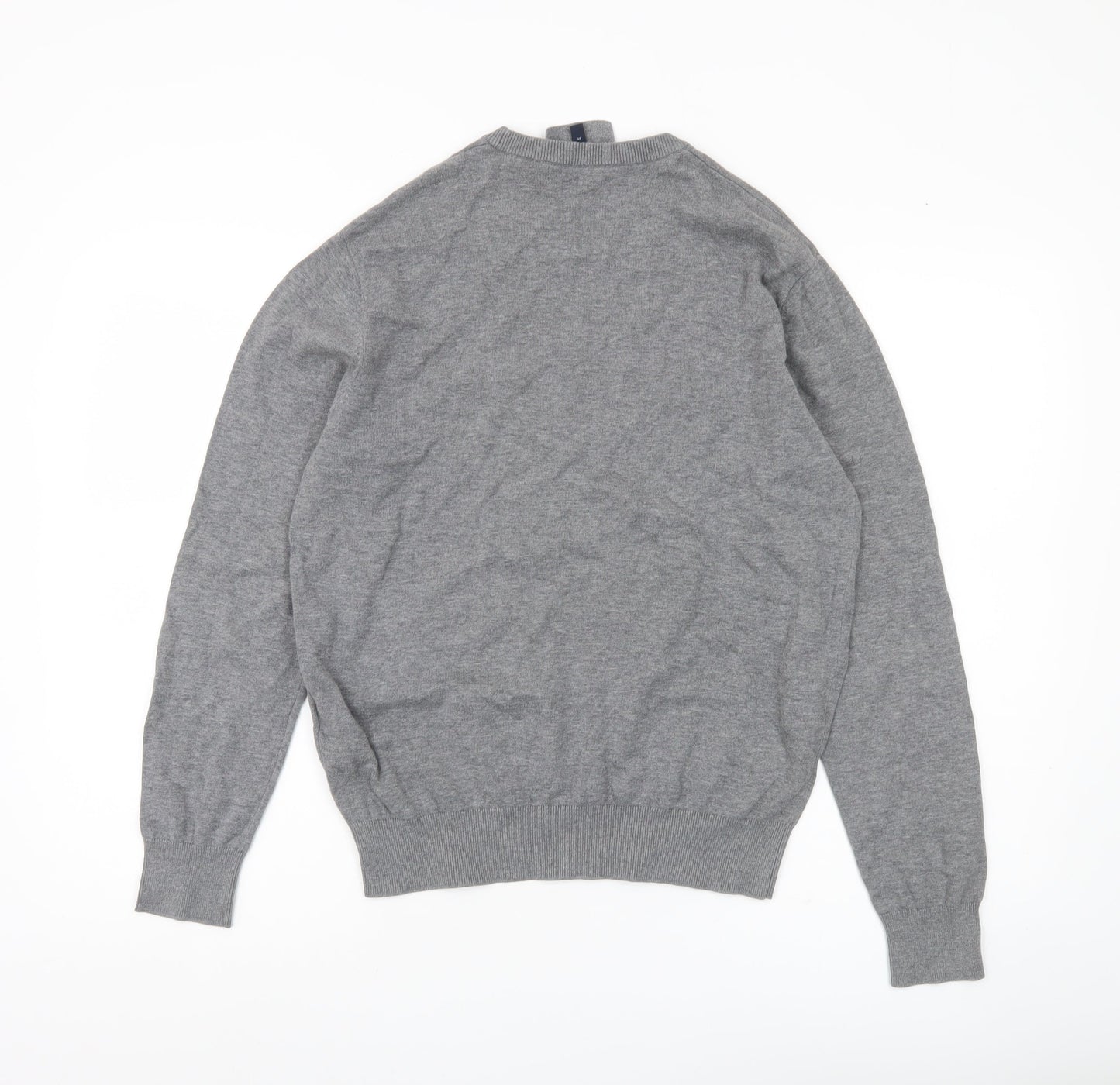 Armani Jeans Mens Grey Cotton Crew Neck Jumper Size M