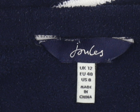 Joules Womens Blue Striped Star Pullover Sweatshirt Size 12