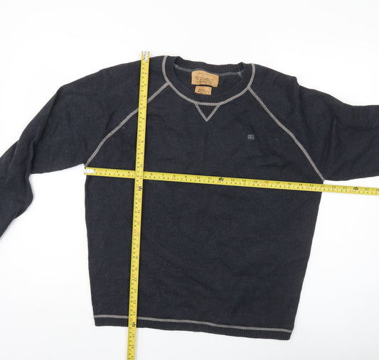 Ralph Lauren Polo Jeans Men’s Black Cotton V-Neck Jumper Size M