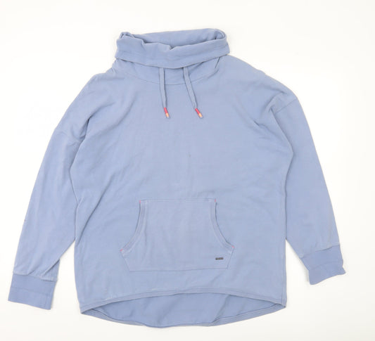 Weird Fish Women’s Blue Pullover Hoodie UK 14 Cotton Blend