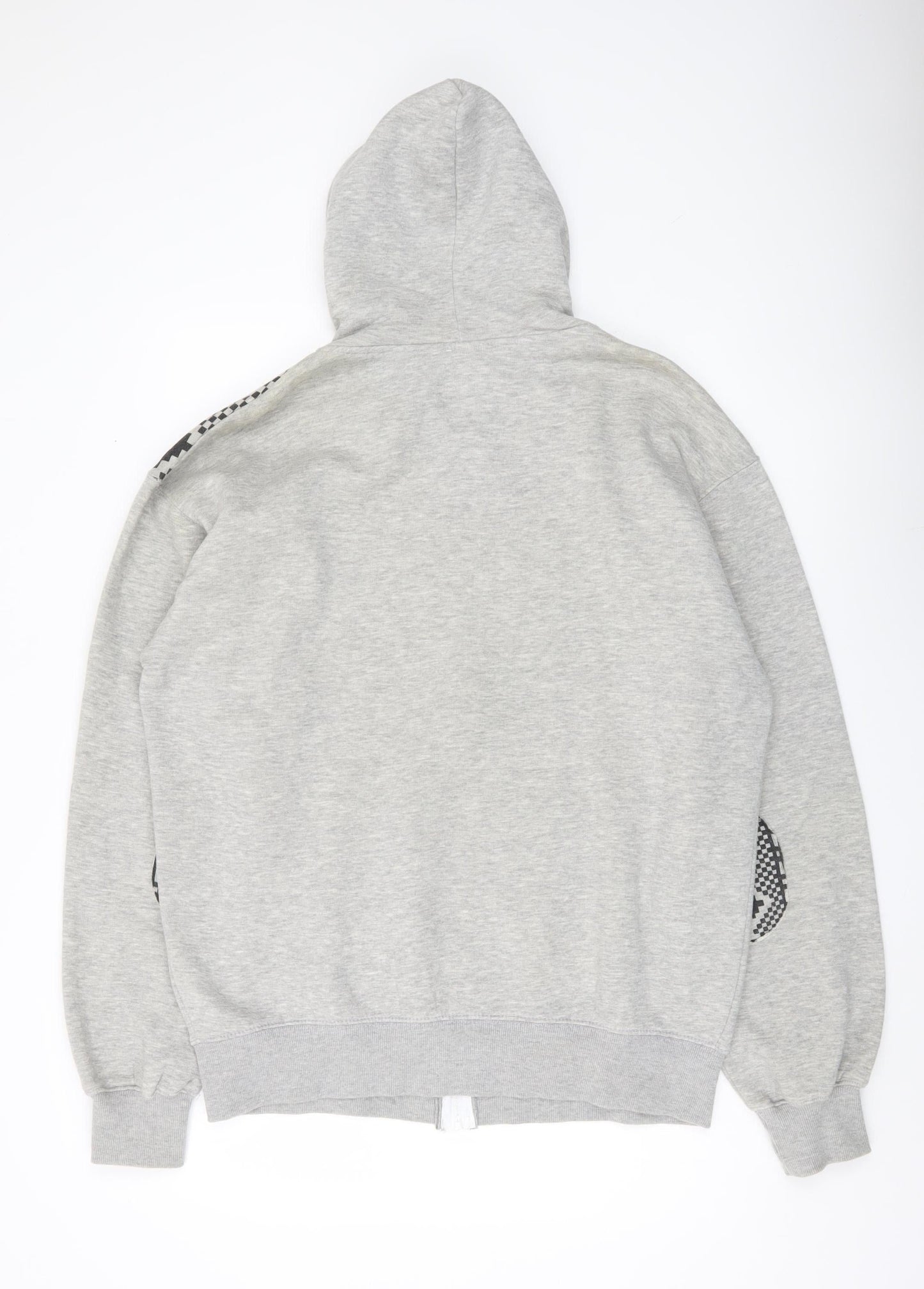 USA Apparel Mens Grey XL Full Zip Hoodie Geometric Print