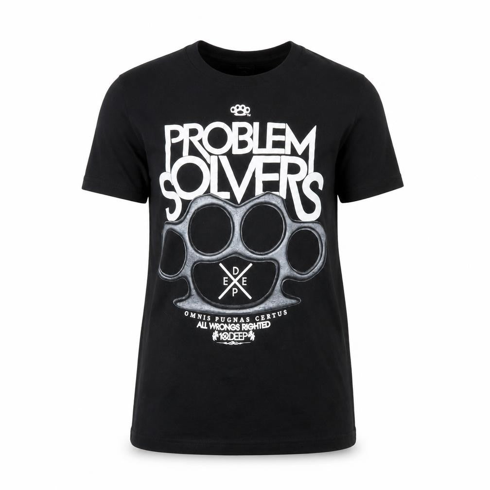 10.Deep Womens Black Medium Graphic Print Cotton T-Shirt