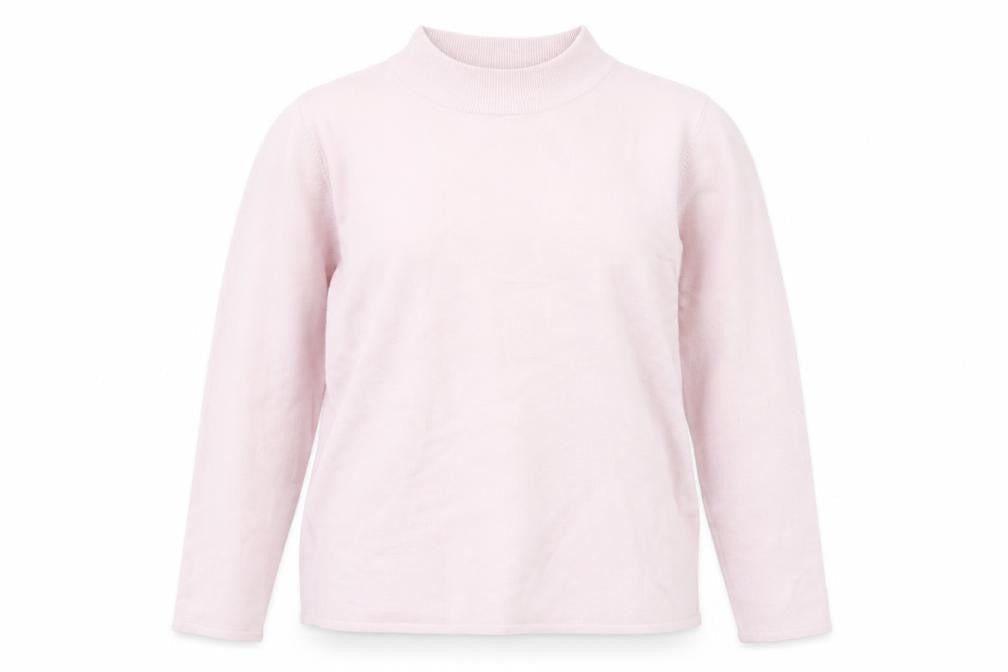 Bonmarché Women’s Pink Mock Neck Pullover Jumper Size M