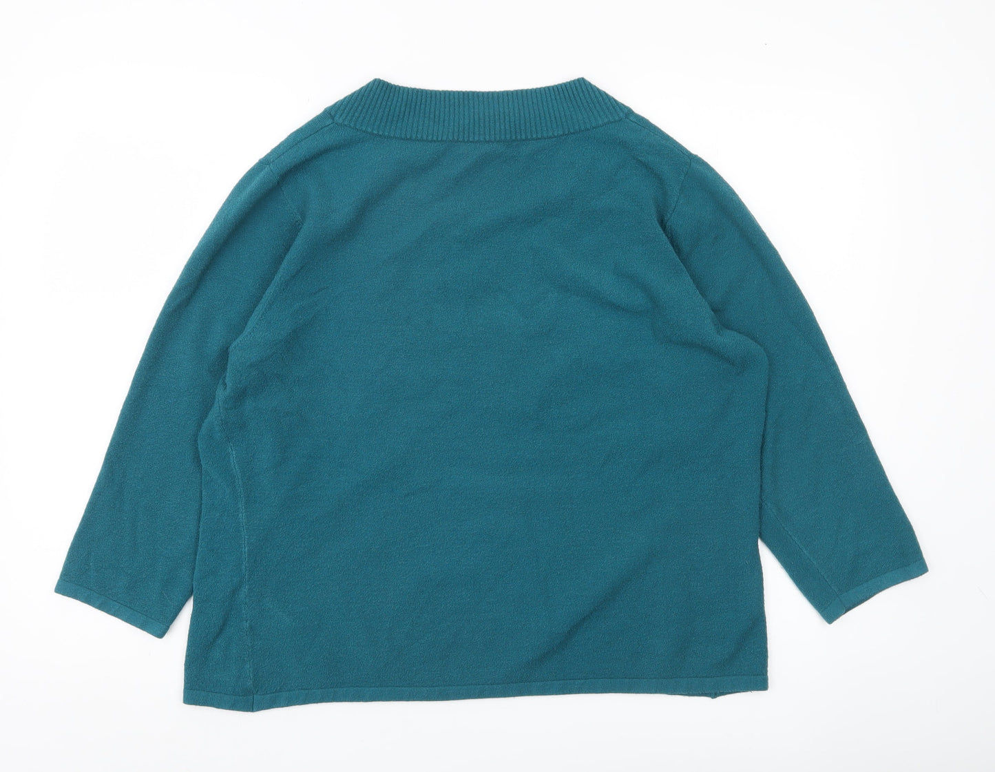 Precis Petite Women's Green XL Scoop Neck Pullover Jumper