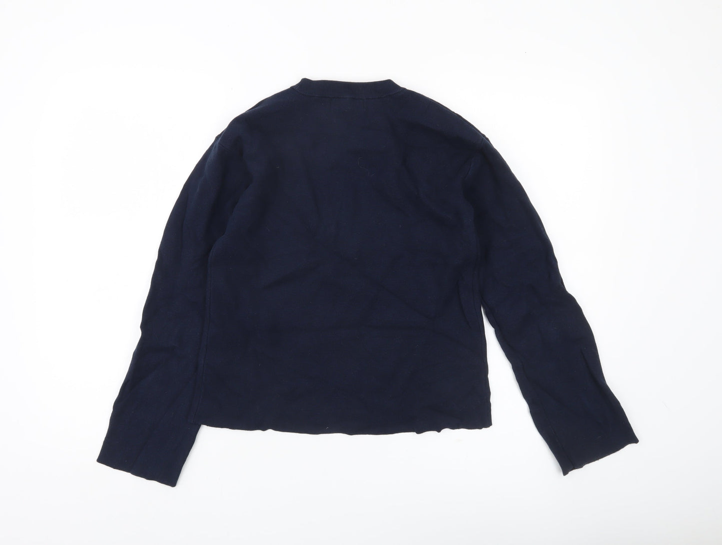 Marks and Spencer Womens Small Navy Blue Cotton Pullover Jumper