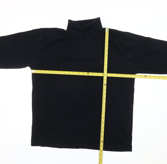 Cotton Traders Men's Black M Mock Neck Pullover Sweatshirt