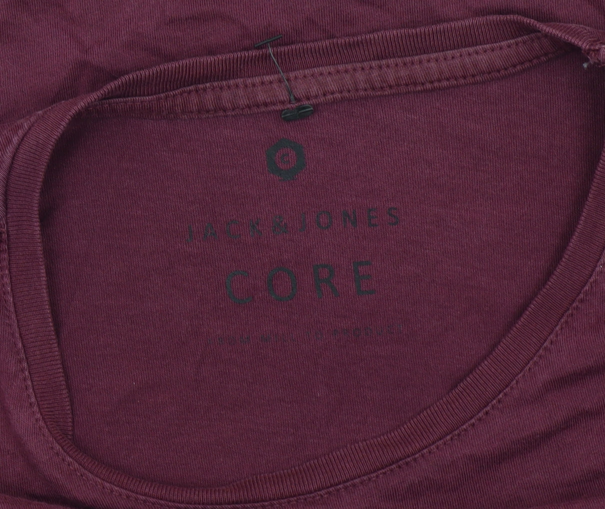 Jack & Jones Men’s Red Small Graphic Logo Crew Neck T-Shirt