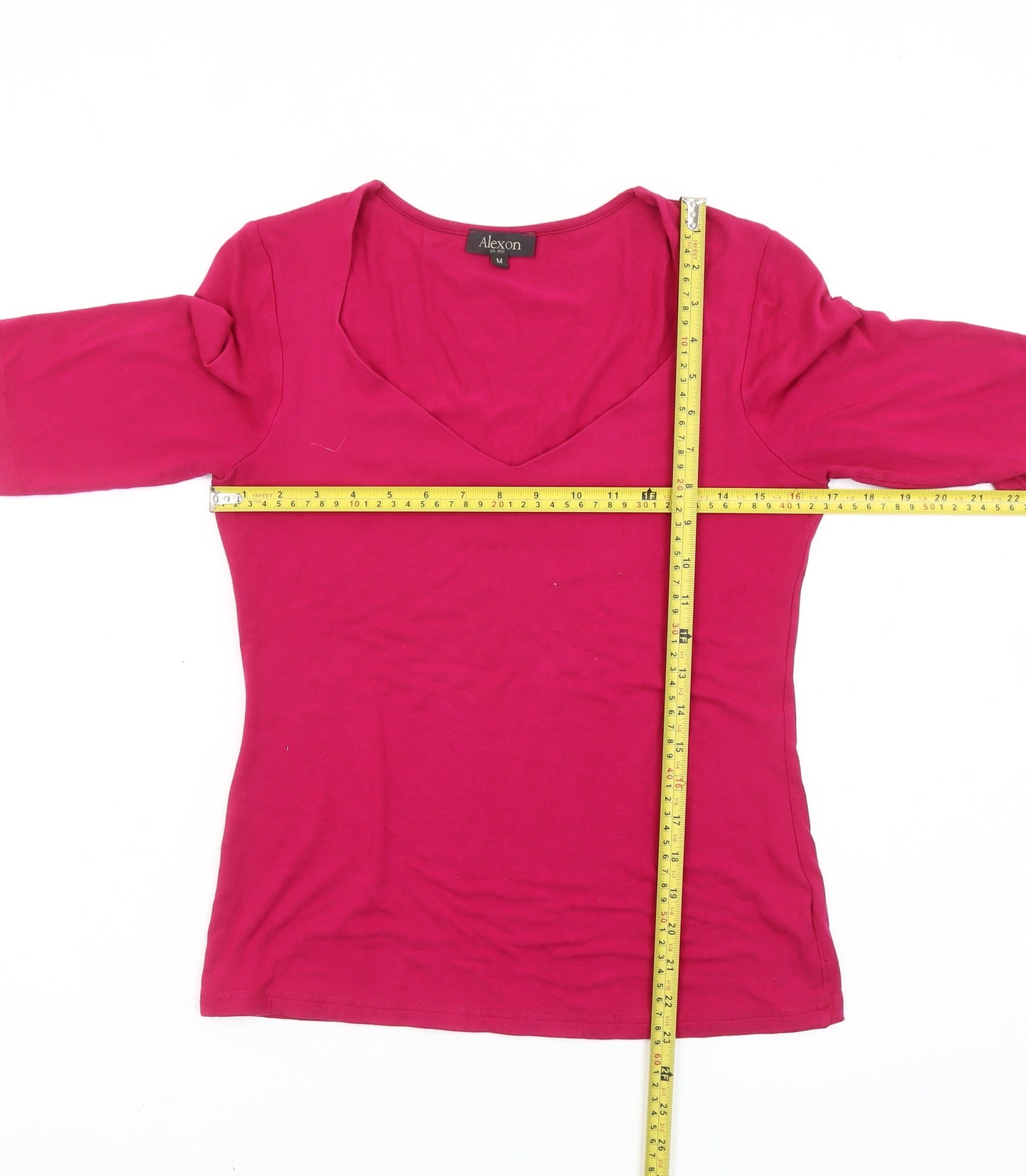 Alexon Womens Pink Sweetheart Neck Stretch Jersey Top Size M