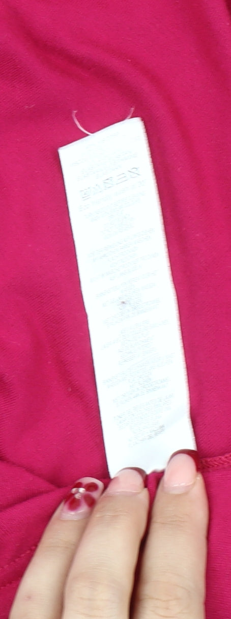 Alexon Womens Pink Sweetheart Neck Stretch Jersey Top Size M