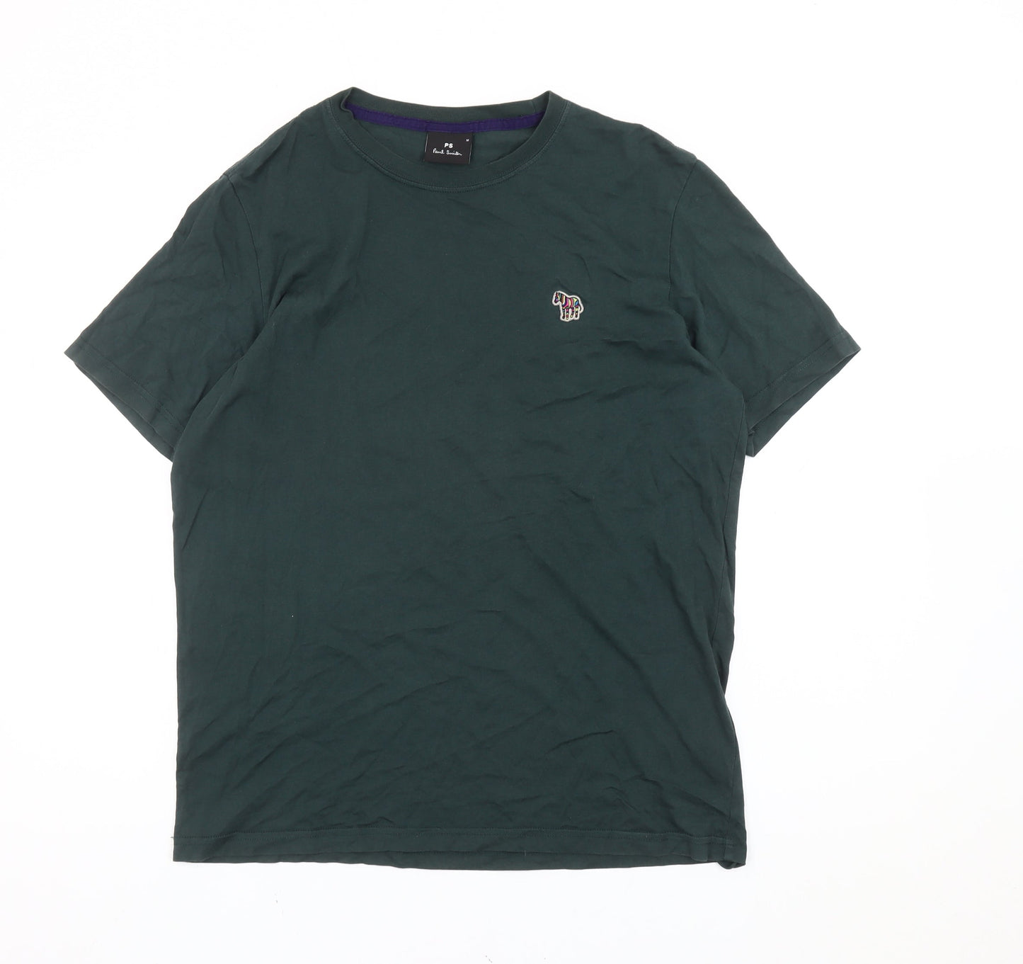Paul Smith Men’s Green Cotton Crew Neck Short Sleeve T-Shirt M
