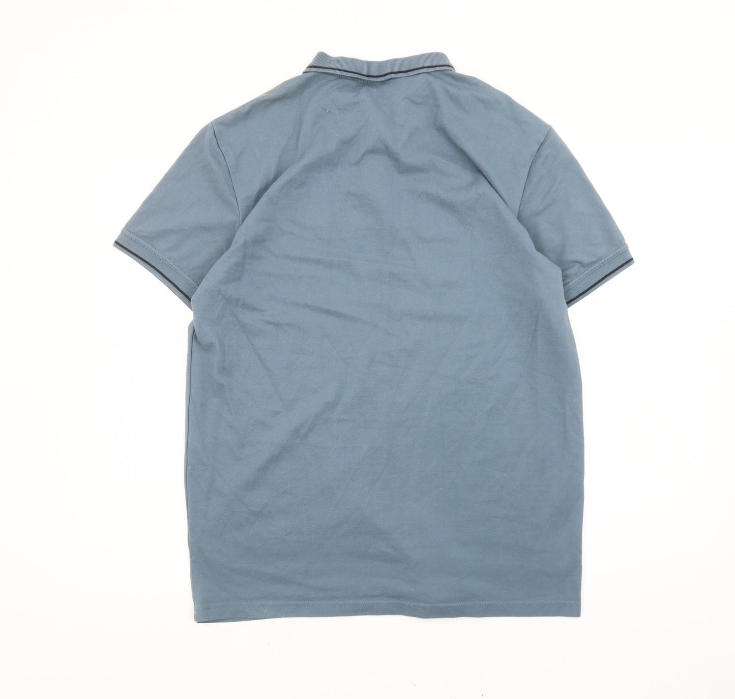 Firetrap Men’s Blue Polo Shirt L Regular Fit Short Sleeve Cotton