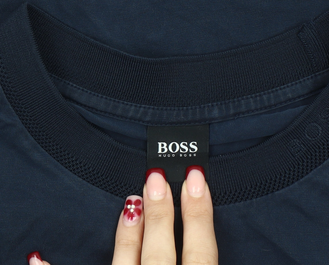 Hugo Boss Men’s Blue Short Sleeve Cotton Crew Neck T-Shirt Size M
