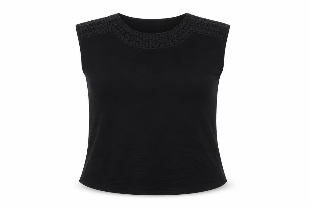 Cable & Gauge Women's Black Sleeveless Blouse Size S Viscose Blend