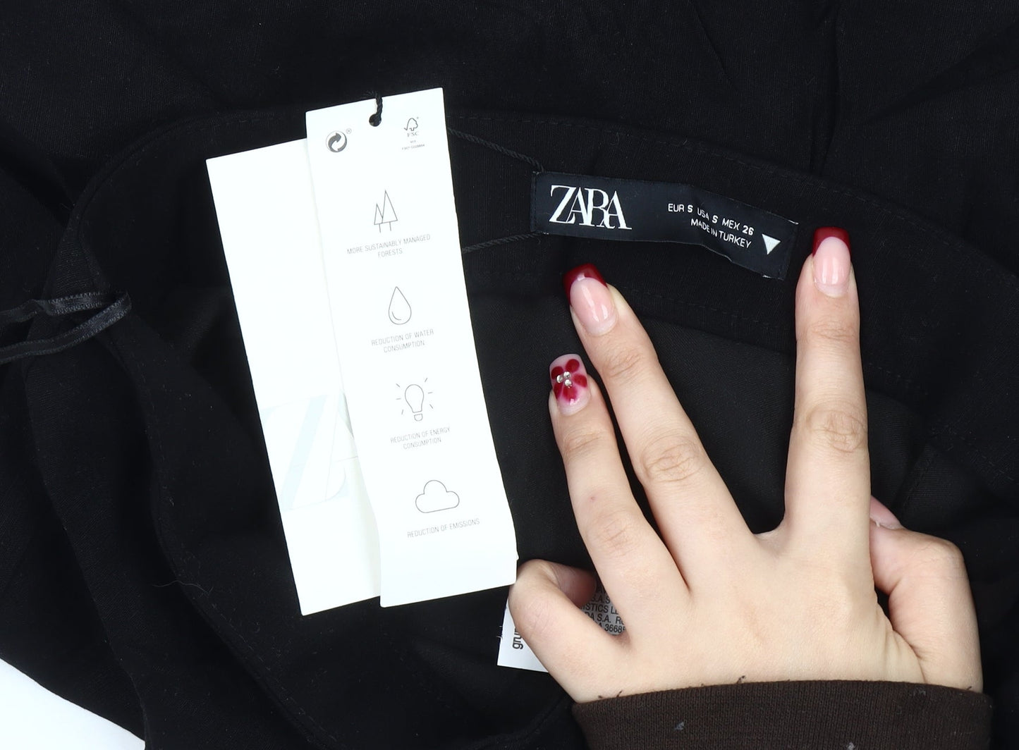 Zara Women Black S Midi Pencil Skirt High Waist Viscose Blend