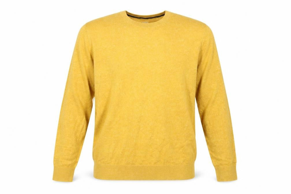 Gap Men’s Yellow XL Cotton Blend Crew Neck Pullover Jumper