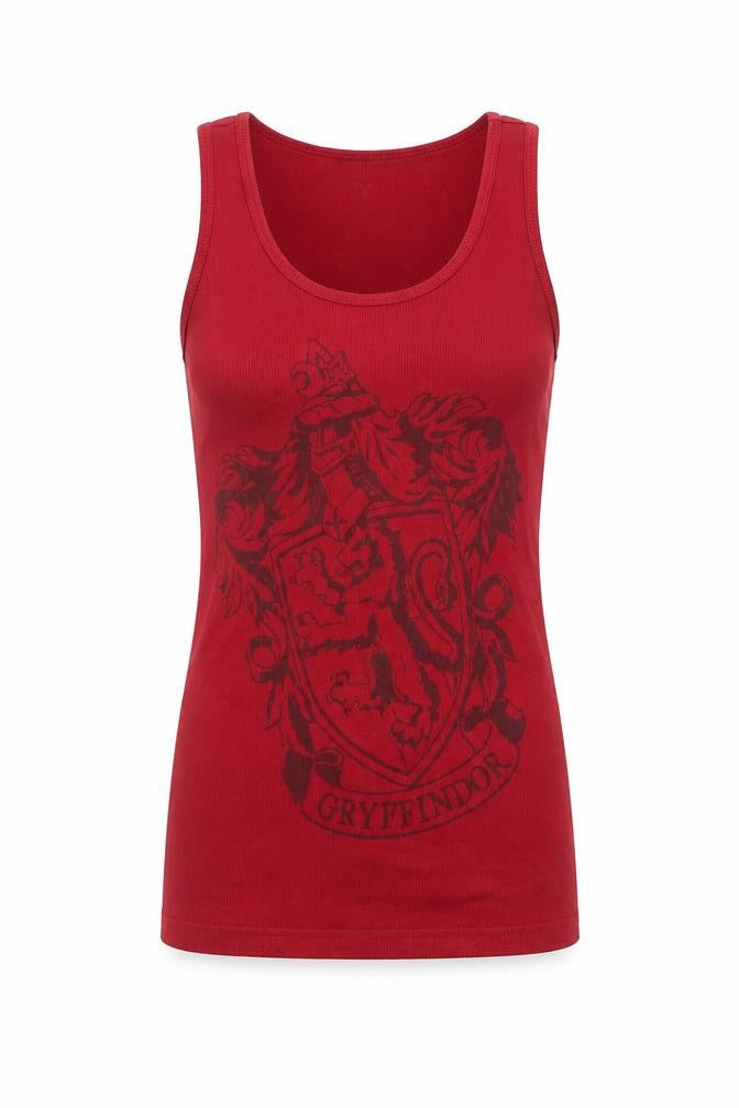 Womens UK Size L Harry Potter Warner Bros Studio Tour Red 100% Cotton Tank