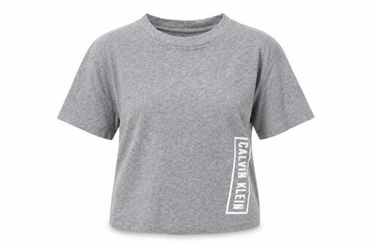 Womens UK Size S Calvin Klein Grey Cotton Blend T-Shirt
