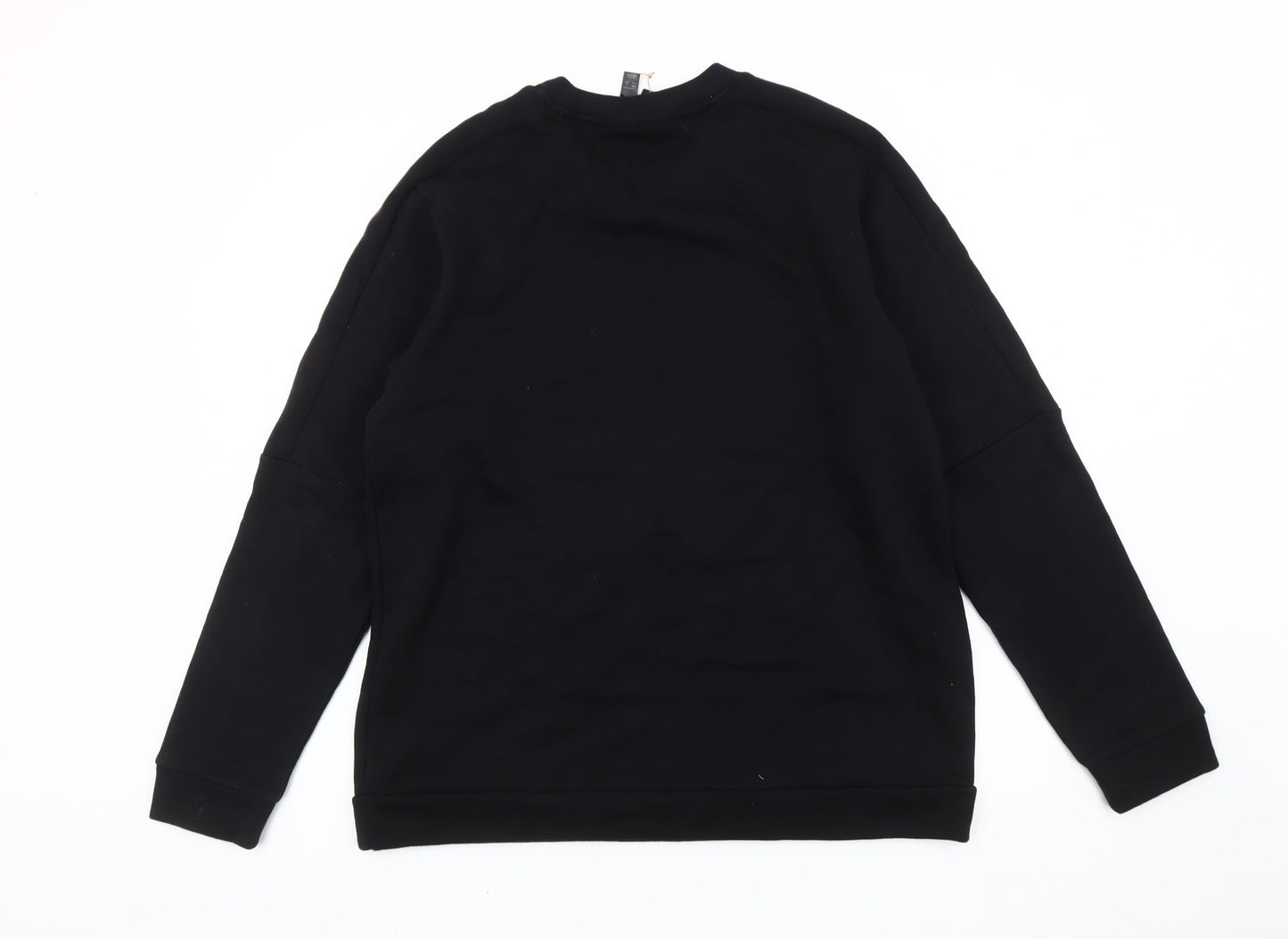 Adidas Men’s Black L Pullover Sweatshirt Crew Neck Long Sleeve Sports
